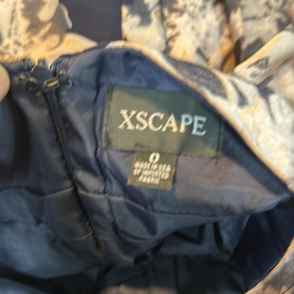 XSCAPE Satin Halter Neck Fit & Flare Floral Print Mini Dress - Picture 13 of 14